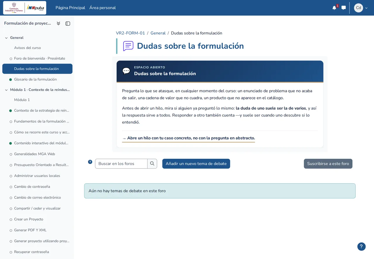 Foro de dudas